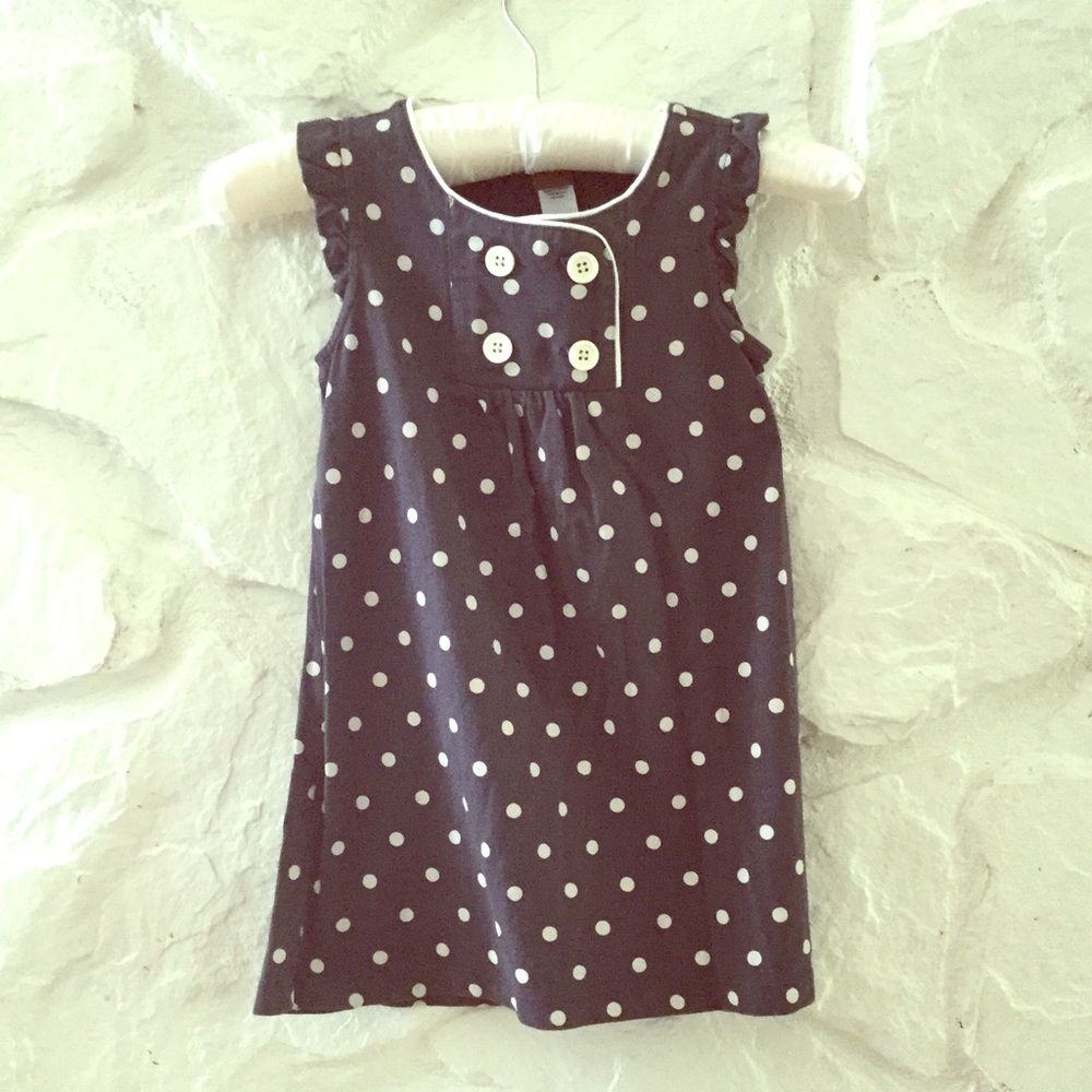 Tea Polka Dot Button Front Girls Dress Sz 3